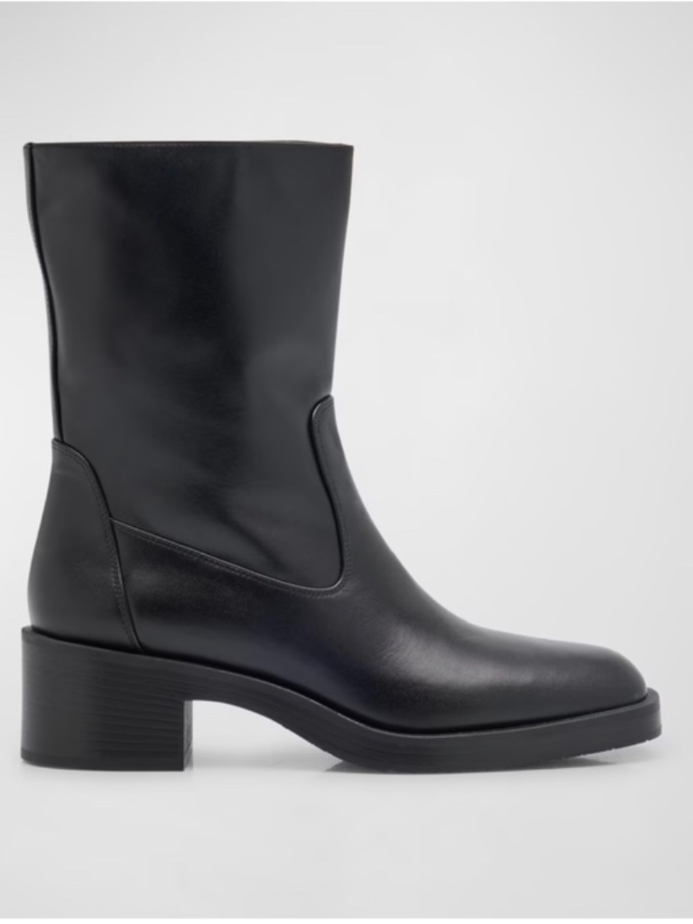 New Stuart Weitzman "Kaia" mid calf ankle boot 9.5B Classic Fall Black